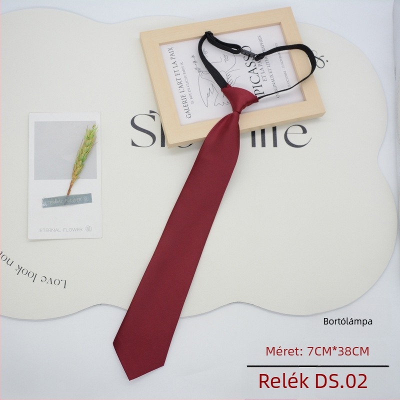 Uniszex Jacquard nyakkendő, egyszínű poliészter szál, gallérvirág