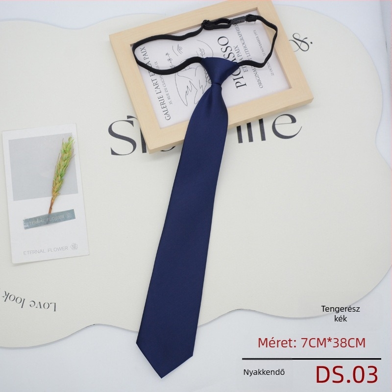 Uniszex Jacquard nyakkendő, egyszínű poliészter szál, gallérvirág