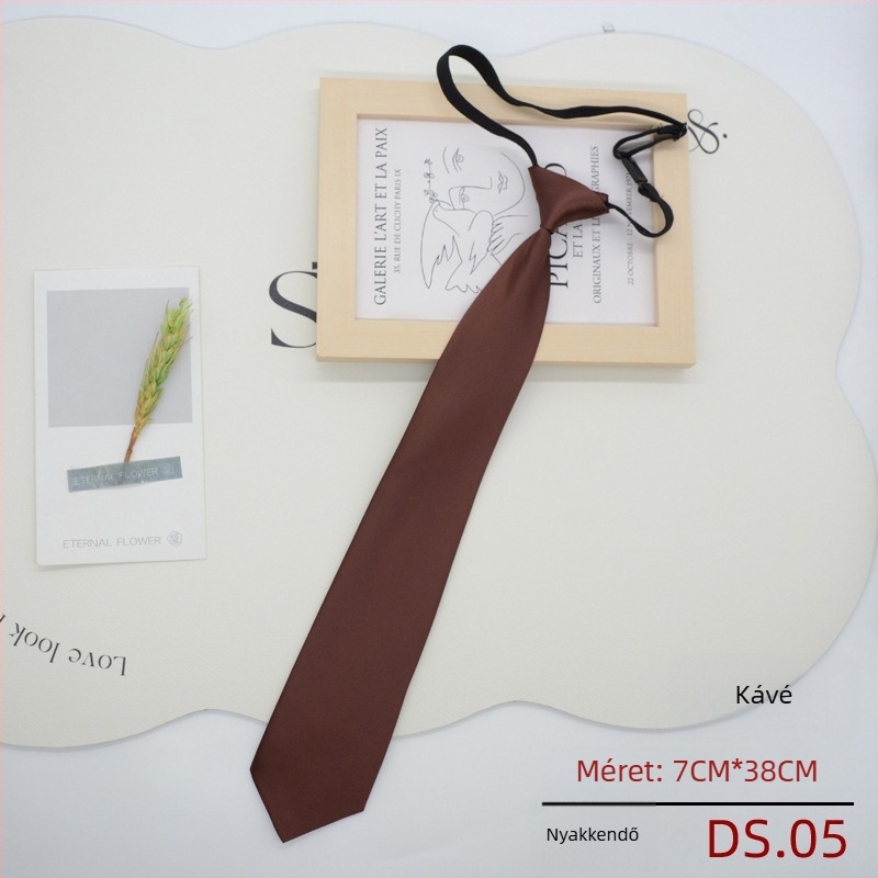 Uniszex Jacquard nyakkendő, egyszínű poliészter szál, gallérvirág