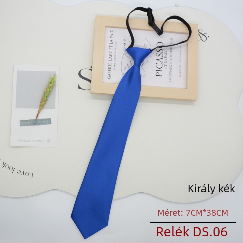 Uniszex Jacquard nyakkendő, egyszínű poliészter szál, gallérvirág