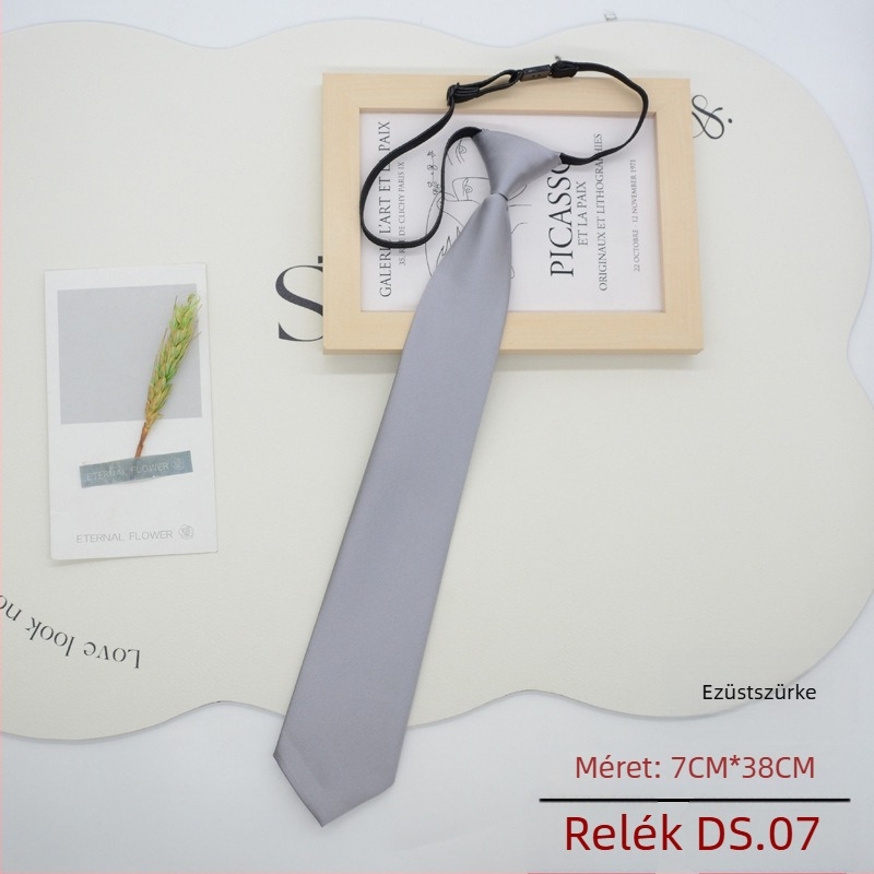 Uniszex Jacquard nyakkendő, egyszínű poliészter szál, gallérvirág