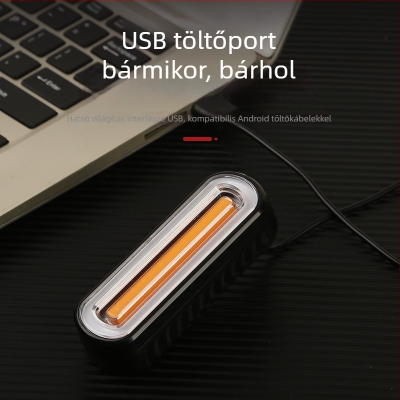 Biciklis hátsó lámpa vezeték nélküli távirányítással és USB töltéssel (Márka: D980; Importálás: Nem; Engedélyezett magánmárkák: Nem)