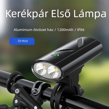 MAGPOWER USB újratölthető első kerékpár lámpa MTB, IPX6 vízálló, 18650-es akkumulátor, rendkívül fényes