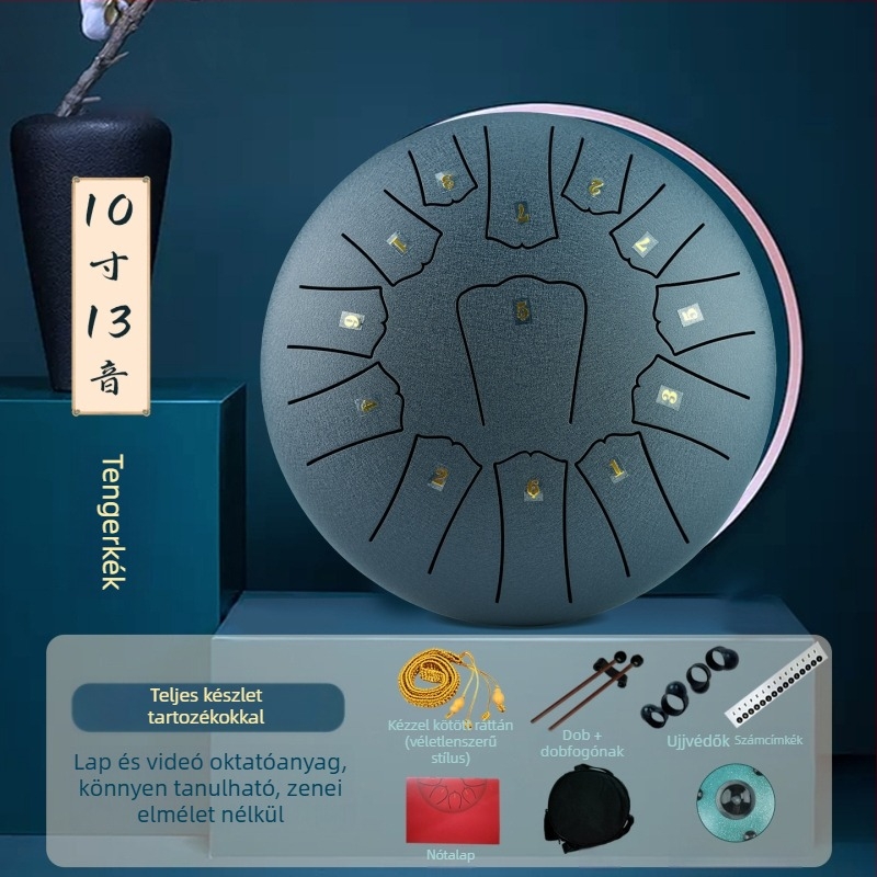 Lotusz Eterikus Acélnyelvű Ütőhangszer – 13 hangnem és 14 hangnem, kezdőknek, professzionális színvonalú kézi dob