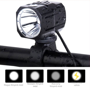 GAZZI MTB kerékpár elsőfénye, 1200 lumen, osztott kialakítás, újratölthető, alumínium ötvözet test, IPX4 vízálló