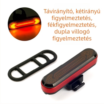 MACHFALLY kerékpár hátsó lámpa vezeték nélküli távirányítóval, LED, USB újratölthető, MTB-hez