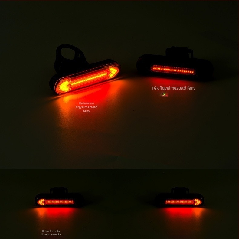 MACHFALLY kerékpár hátsó lámpa vezeték nélküli távirányítóval, LED, USB újratölthető, MTB-hez