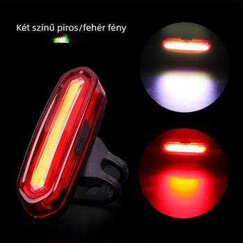 Kerékpár hátsó lámpa - Tianqi márka, USB újratölthető, testreszabás elérhető