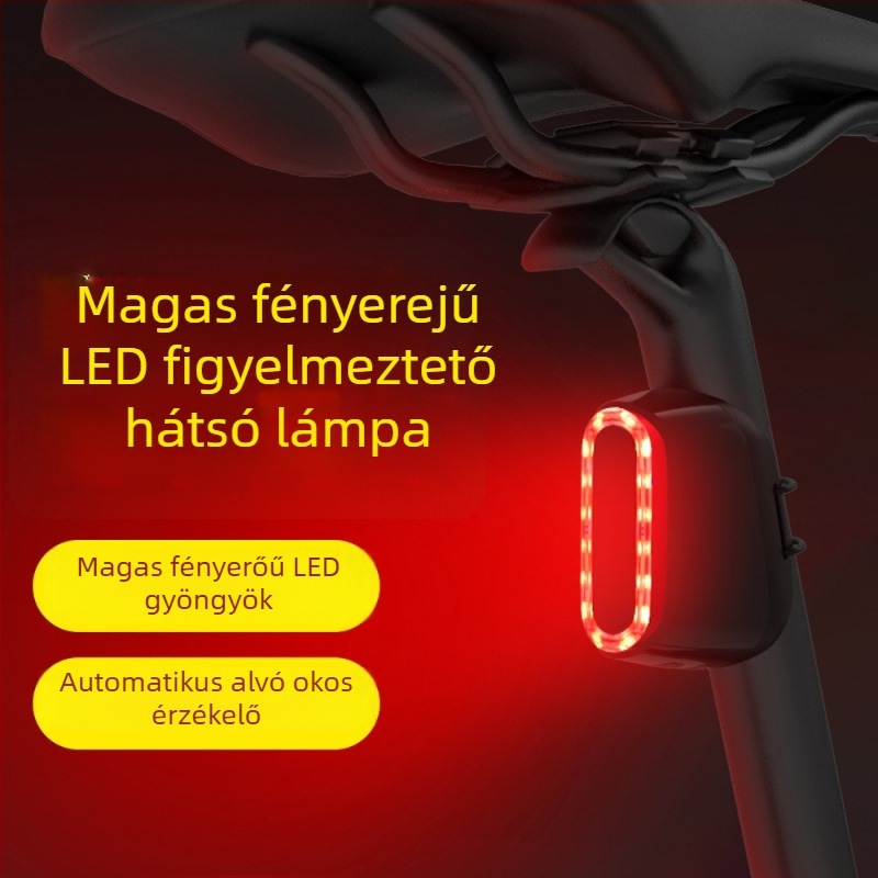 Hegyi kerékpár hátsó lámpa USB töltéssel — intelligens LED lámpa, Omni márka, licencelt privát címke, feldolgozás testreszabás