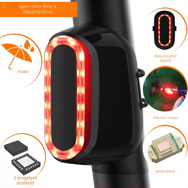 Hegyi kerékpár hátsó lámpa USB töltéssel — intelligens LED lámpa, Omni márka, licencelt privát címke, feldolgozás testreszabás