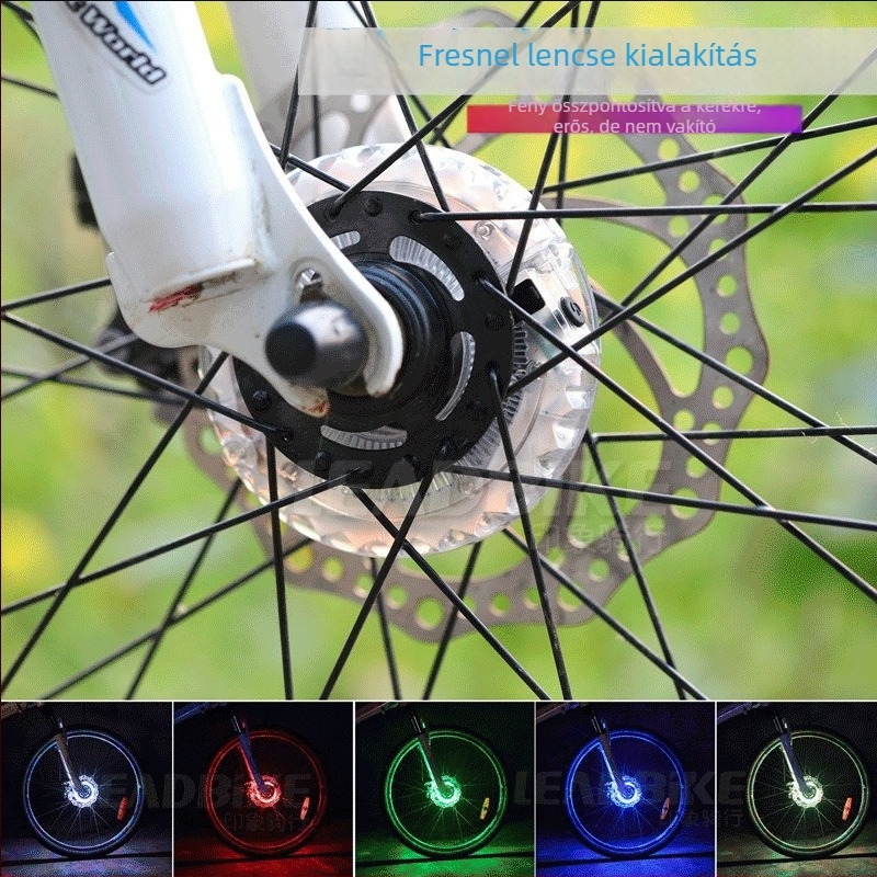 Kerékpár kerék dekoratív világítása töltési funkcióval, virágdob-stílusú, mountain bike-hoz — Hissuke márka, testreszabható magáncímke