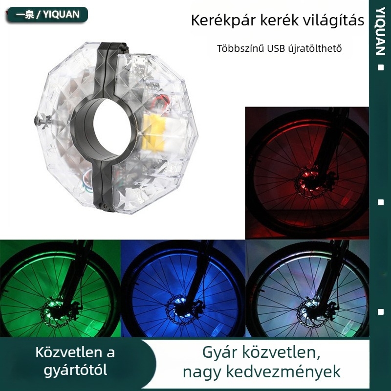 Yiquan MTB kerékagy világítás — USB töltés, dekoratív világítás, testreszabható feldolgozás