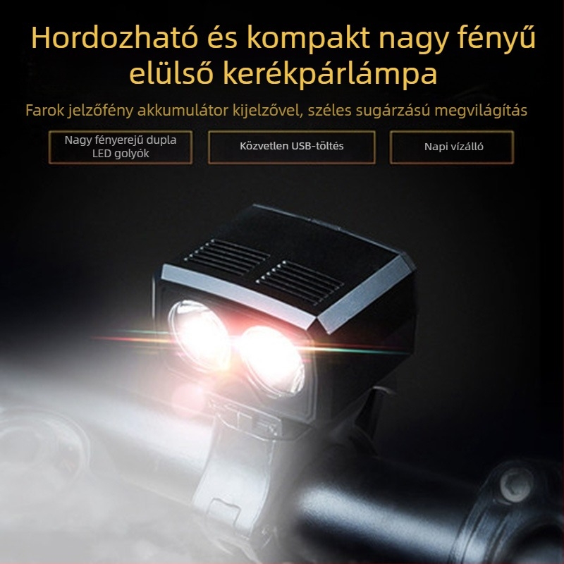 Hegyi kerékpárhoz tervezett LED kerékpár lámpa, USB-töltés, MANGEL EYES márka, testreszabható feldolgozás, licencelt magáncímke