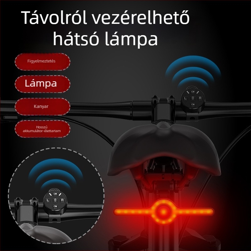MANGELEYES kerékpár hátsó lámpa bal–jobb kanyar és fékérzékelővel, hegyi kerékpárokhoz, testreszabható feldolgozás, magáncímkéhez is kompatibilis
