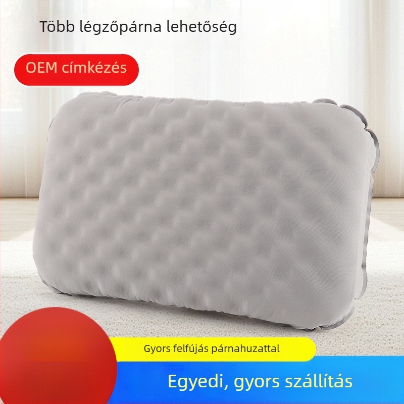 Felfújható utazópárna - ívelt nyak-támasz, 120 mm vastagság, 180 g tömeg, modell 169