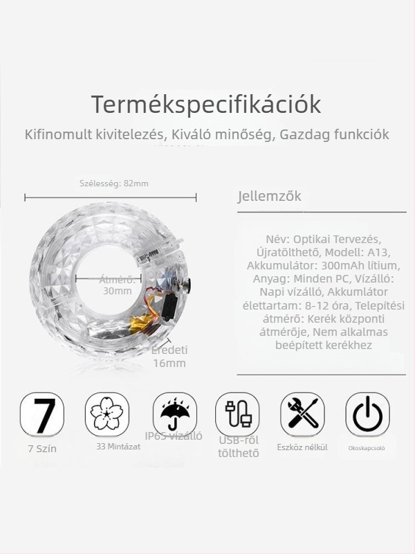 Odakon kerékpár éjszakai világítás hub fényekkel és kerék dekoratív világítással gyerekek egyensúlykerékpárhoz