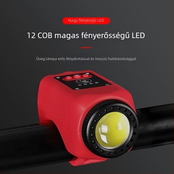 Meilong kerékpár lámpa hegyi és országúti kerékpárokhoz, vízálló, USB töltésű, nagy hangerősségű kürttel