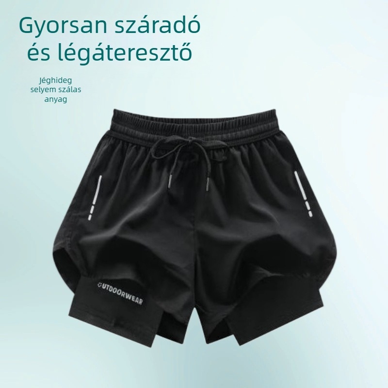 Férfi futó rövidnadrág – nedvességelvezető, gyorsan száradó, lélegző, karcsú szabás, középmagas derekú, bélés nélküli
