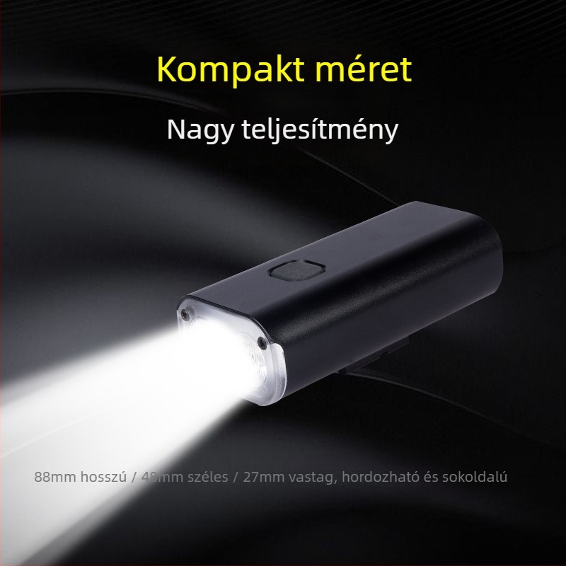 Yaqi kerékpár első lámpa, Type-C töltésű LED fejlámpa hegyi kerékpárhoz, vízálló