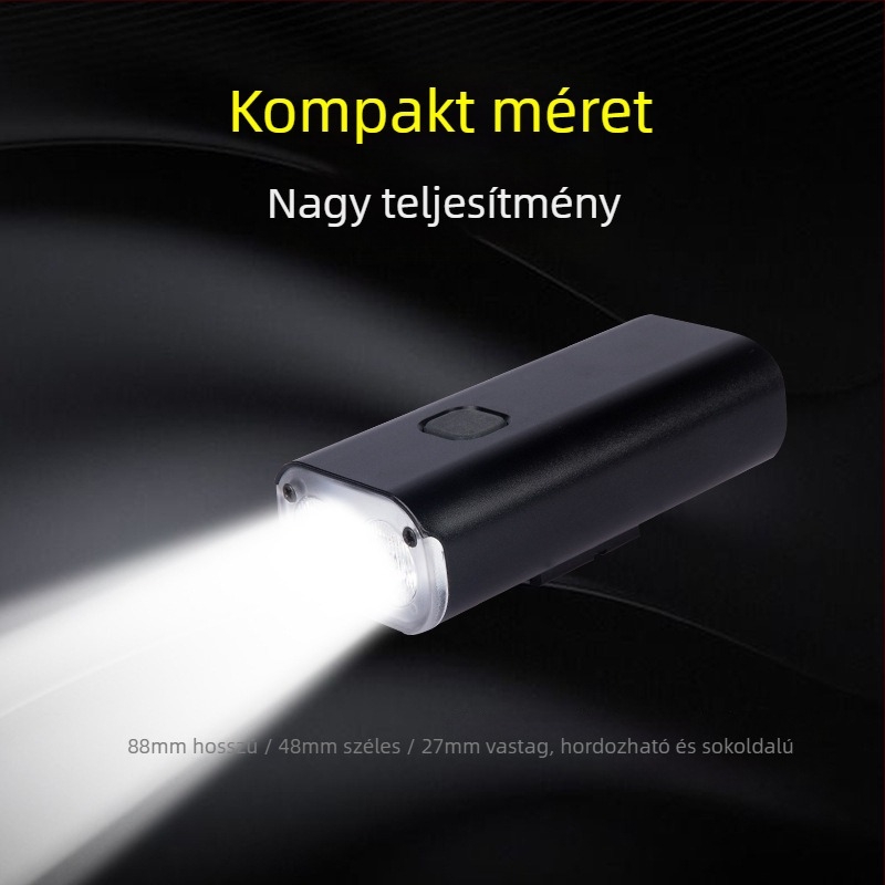 Yaqi kerékpár első lámpa, Type-C töltésű LED fejlámpa hegyi kerékpárhoz, vízálló