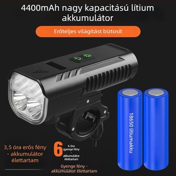 Yiquan kerékpáros első lámpa beépített kürttel, 1000 lumen, magas és alacsony fényáram