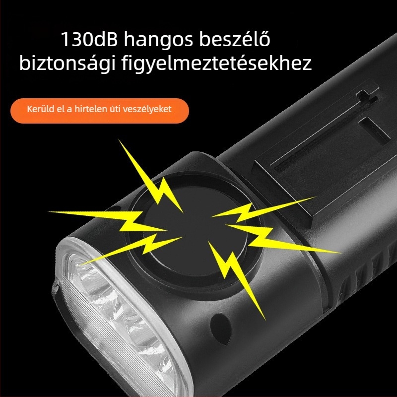 Yiquan kerékpáros első lámpa beépített kürttel, 1000 lumen, magas és alacsony fényáram