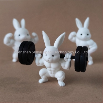 3D nyomtatott húsvéti nyúl szobor – dekoratív, PLA, testreszabható, nyúl forma, Senyu