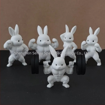 3D nyomtatott húsvéti nyúl szobor – dekoratív, PLA, testreszabható, nyúl forma, Senyu