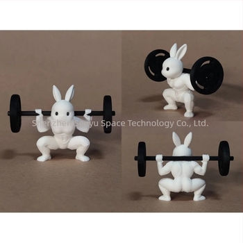 3D nyomtatott húsvéti nyúl szobor – dekoratív, PLA, testreszabható, nyúl forma, Senyu