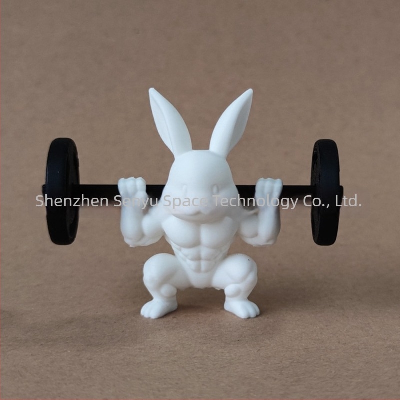 3D nyomtatott húsvéti nyúl szobor – dekoratív, PLA, testreszabható, nyúl forma, Senyu