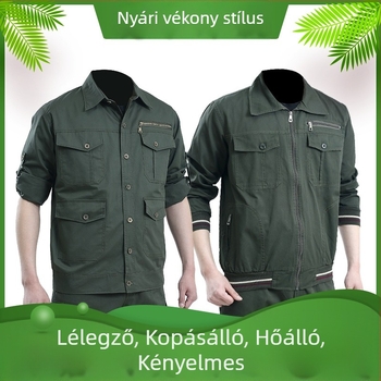 Férfi pamut munkaruha camuflázzal tavasz–őszre, nedvességelvezető, 100% pamut