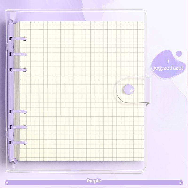 PVC átlátszó, puha borítású négyzetes notesz cserélhető lapokkal, DIY jegyzetfüzet, vastagabb oldalú, minimalist stílus