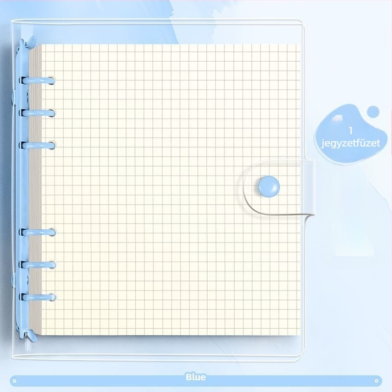 PVC átlátszó, puha borítású négyzetes notesz cserélhető lapokkal, DIY jegyzetfüzet, vastagabb oldalú, minimalist stílus