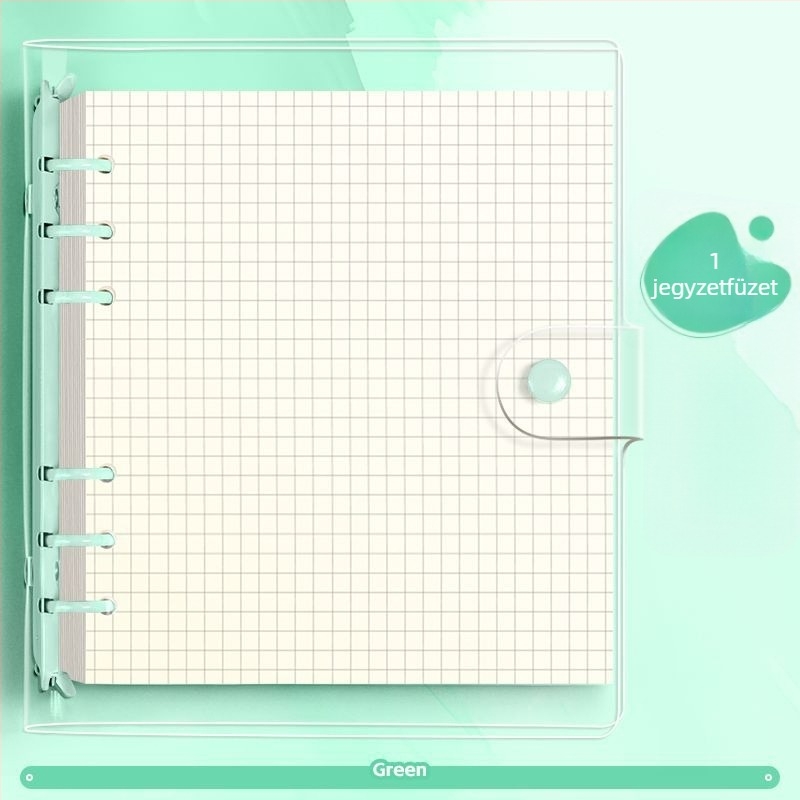 PVC átlátszó, puha borítású négyzetes notesz cserélhető lapokkal, DIY jegyzetfüzet, vastagabb oldalú, minimalist stílus