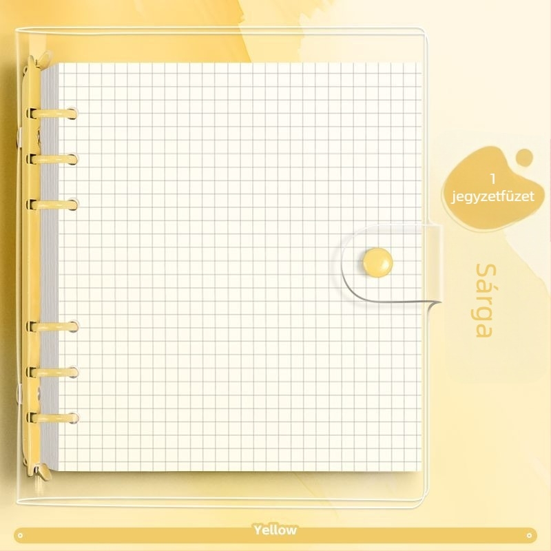 PVC átlátszó, puha borítású négyzetes notesz cserélhető lapokkal, DIY jegyzetfüzet, vastagabb oldalú, minimalist stílus