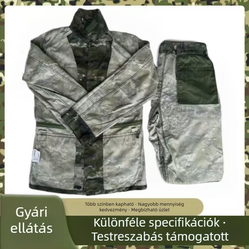 Kamuflált munkaruha edzéshez, légáteresztő, kopásálló, foltálló, szabadtéri edzőruha, uniszex
