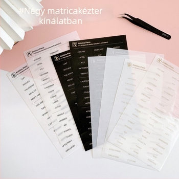 Levélfüzet szétválasztható elválasztókkal, PVC belső oldalak, PP indexoldalak és DIY időtervező matricák
