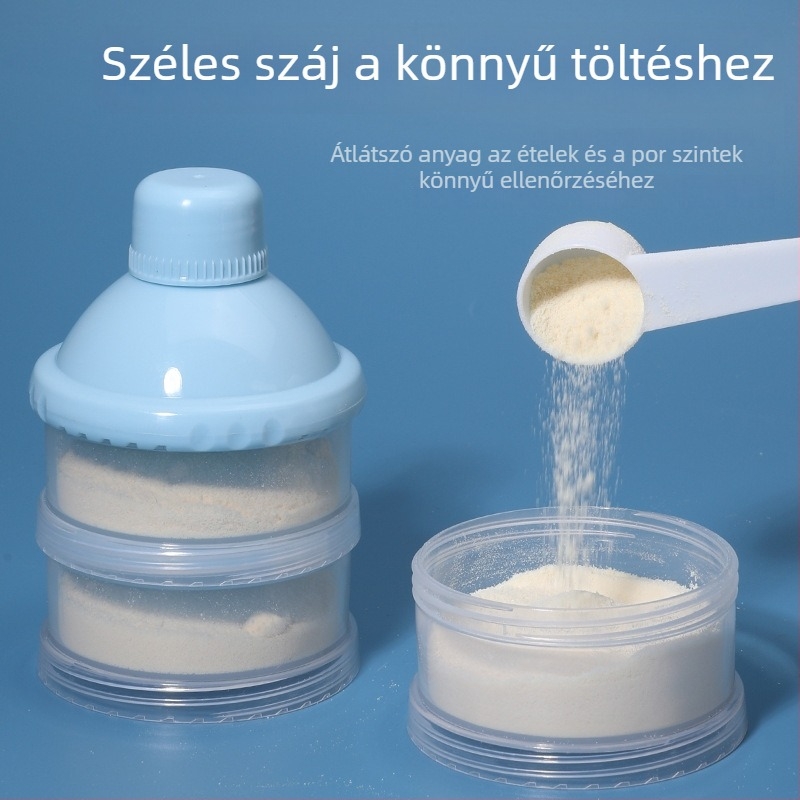 Star tejpor doboz babáknak, 3- vagy 4-rétegű, független rekeszekkel, hordozható forgó tejpor tartó, 0–3 éveseknek
