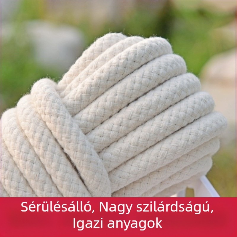 Pamut fonott kötél függönyökhöz, kötözéshez és akasztáshoz — napálló, kopásálló és extra vastag
