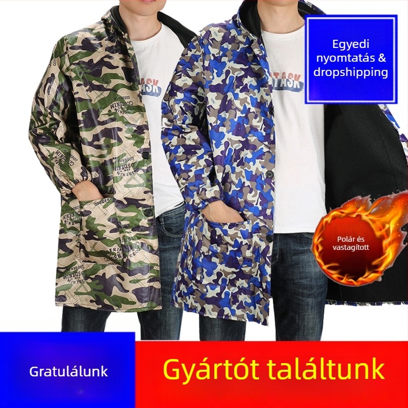 Egyedi nyomtatású fleece-béléssel készült hosszú ujjú munkasmok tisztítási-logisztikai feladatokra
