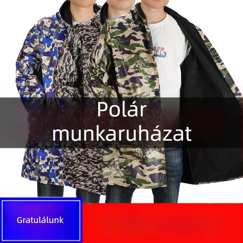 Egyedi nyomtatású fleece-béléssel készült hosszú ujjú munkasmok tisztítási-logisztikai feladatokra