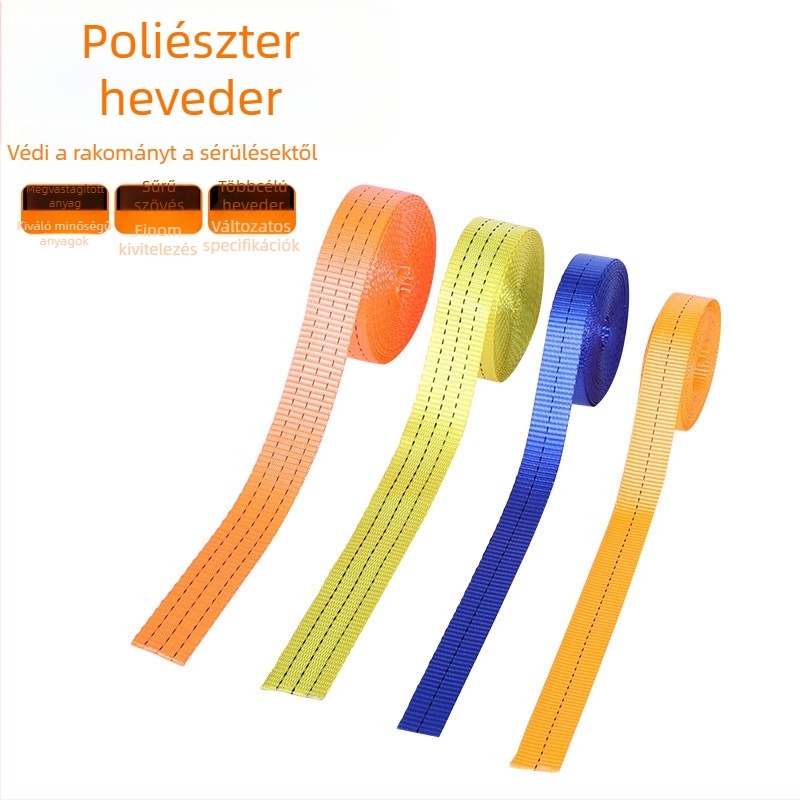 Poliészter webbing heveder, 100 cm x 25 mm, szállításhoz és rögzítéshez, kötélszalag