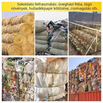 Nylon csomózókötél 1 mm, 500 kg szakítószilárdság, háromszálas kötél mezőgazdasági kötözéshez és fólia rögzítéséhez
