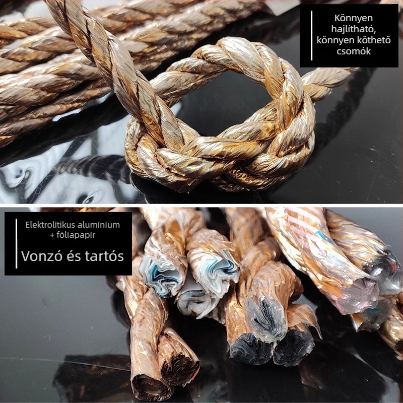 Nylon csomózókötél 1 mm, 500 kg szakítószilárdság, háromszálas kötél mezőgazdasági kötözéshez és fólia rögzítéséhez
