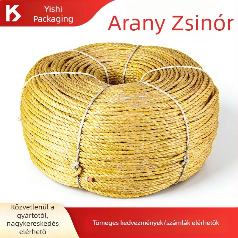 Nylon csomózókötél 1 mm, 500 kg szakítószilárdság, háromszálas kötél mezőgazdasági kötözéshez és fólia rögzítéséhez