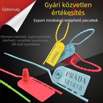 Műanyag zárózsinór, kézzel téphető, repülőgépes poggyász-zárakhoz; szállítási tűzoltókészülék-sziget; ólomzár