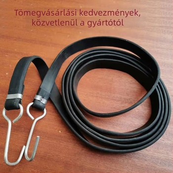 Butil-gumiból készült utazótáska heveder elastikus végekkel és horoggal mindkét végén