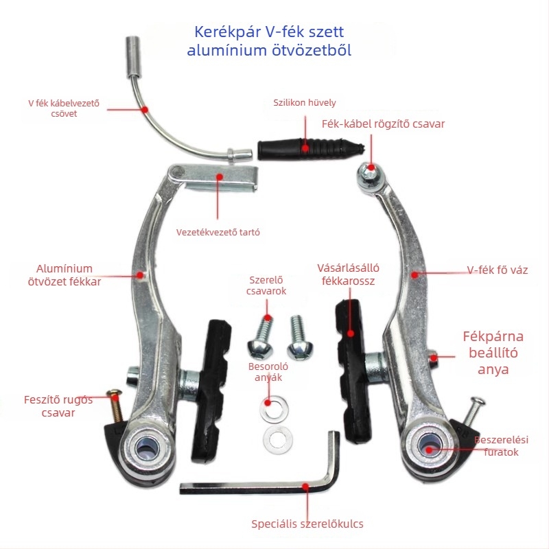 V-fékkar hegyi kerékpárhoz | Mechanikus fékezés, modell 110, Silver Star