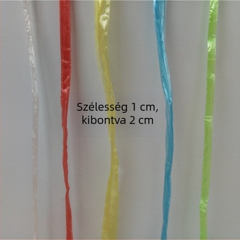 PP csomagoló kötél, 2 cm széles, színes műanyag kötél csomagoláshoz