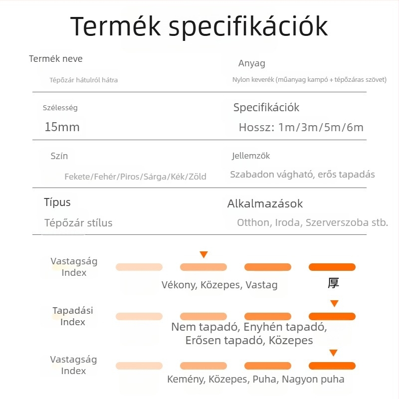 Velcro-szalagos kábelrendező készlet adat- és töltőkábelekhez, kábelek tekerése és számítógépes kábelek rögzítése